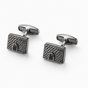 Pair of luxury silver wedding cufflinks for men
