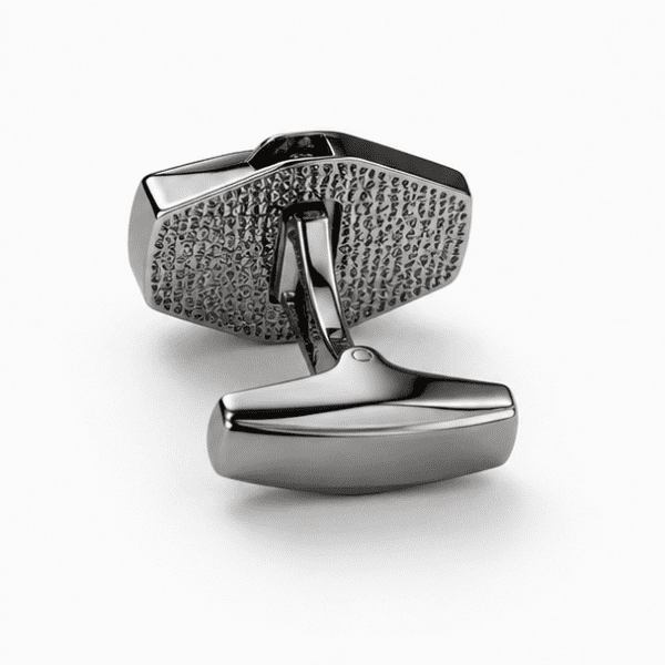 Back mechanism design of luxury silver cufflinks