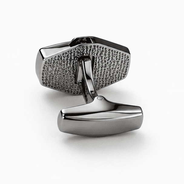 Back mechanism design of luxury silver cufflinks