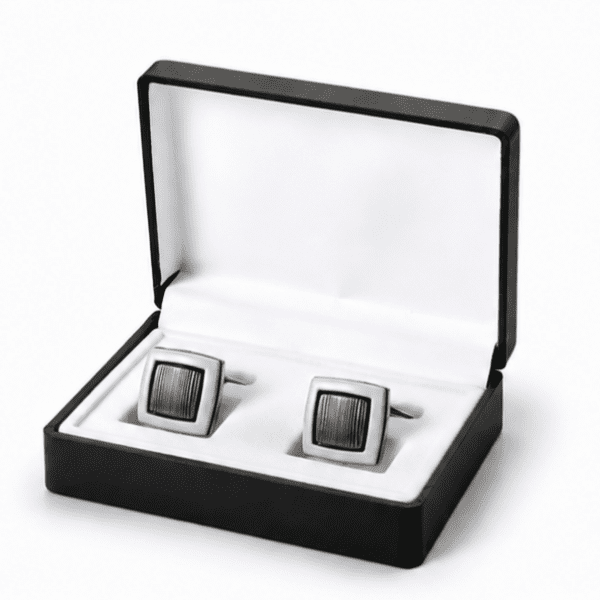 Premium Silver Square Cufflinks for Men