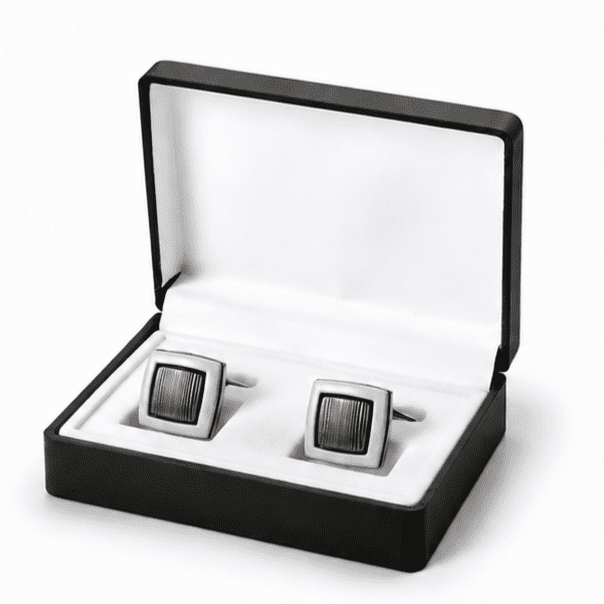 Premium Silver Square Cufflinks for Men