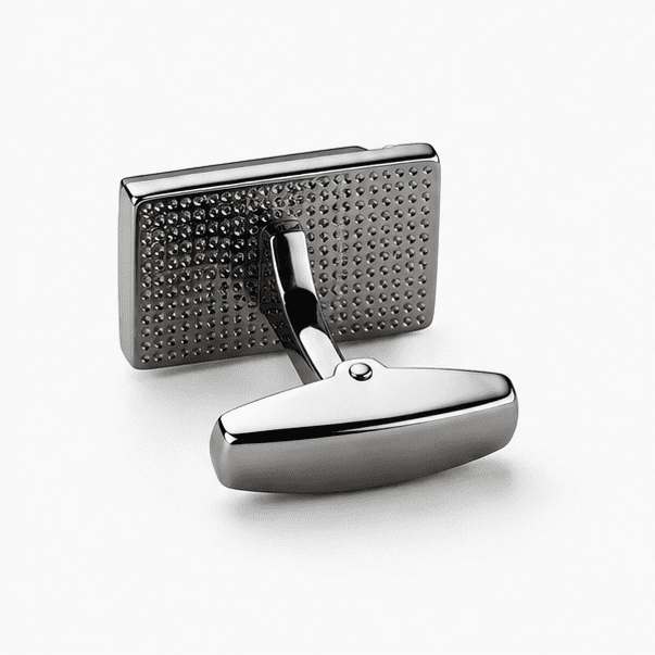 Silver back mechanism of premium cufflinks
