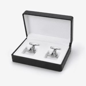 Butt heritage silver cufflinks for men by Cufflinkk in gift box