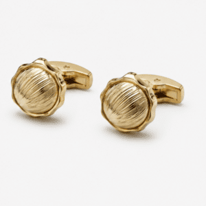 Pair of luxury gold wedding cufflinks for men