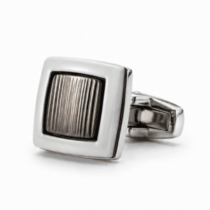 Premium Silver Square Cufflinks for Men