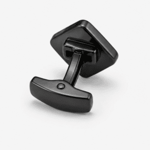 Back closure design of premium black gold men's cufflinks