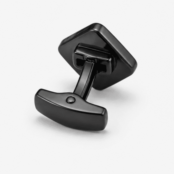 Back closure design of premium black gold men's cufflinks