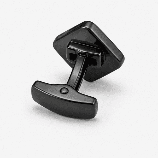 Back closure design of premium black gold men's cufflinks