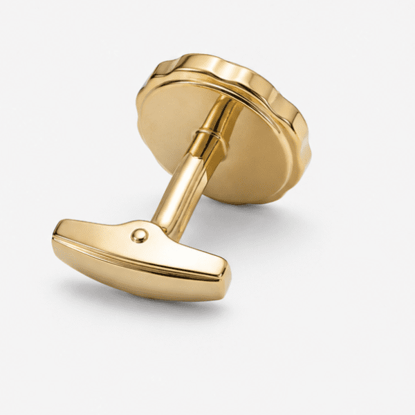 Back closure design of premium gold men's cufflinks