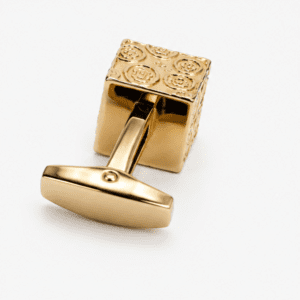 Luxury Gold Cufflinks For Men Cube Designer Style