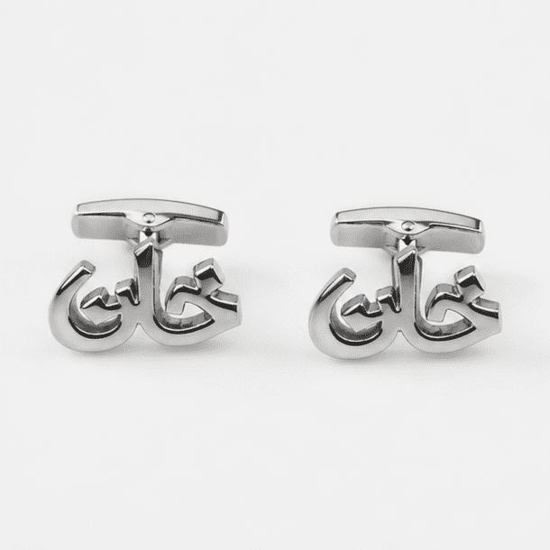 Khan heritage silver cufflinks for men by Cufflinkk