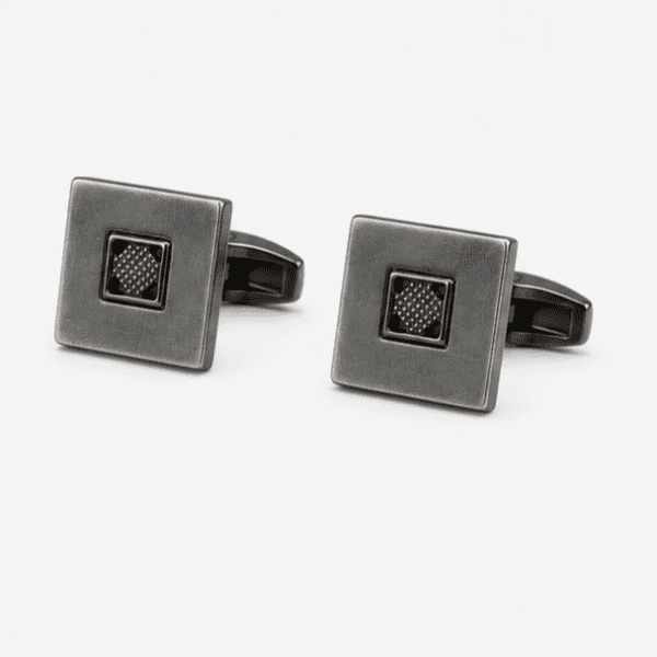 Featuring a clean square silhouette with a premium silver-tone finish, these cufflinks offer a perfect combination of modern design and classic elegance.