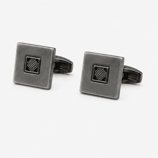 Featuring a clean square silhouette with a premium silver-tone finish, these cufflinks offer a perfect combination of modern design and classic elegance.
