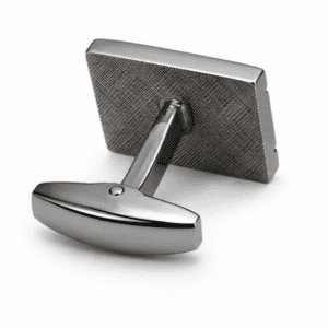 gunmetal cufflinks for men with crystal rectangular luxury designer design
