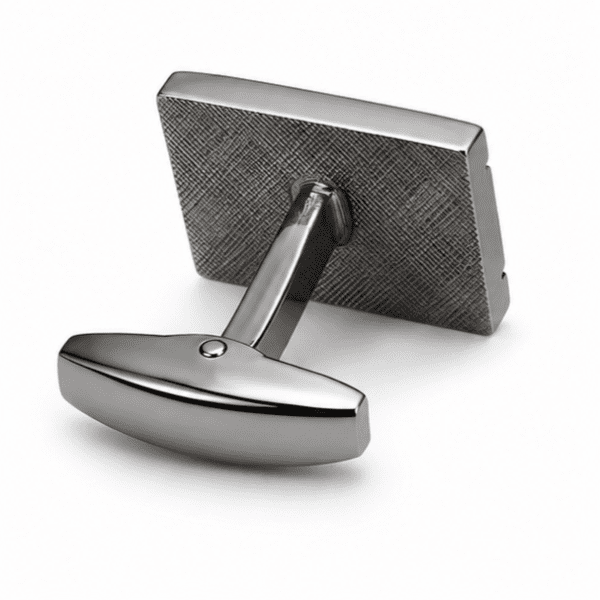 gunmetal cufflinks for men with crystal rectangular luxury designer design