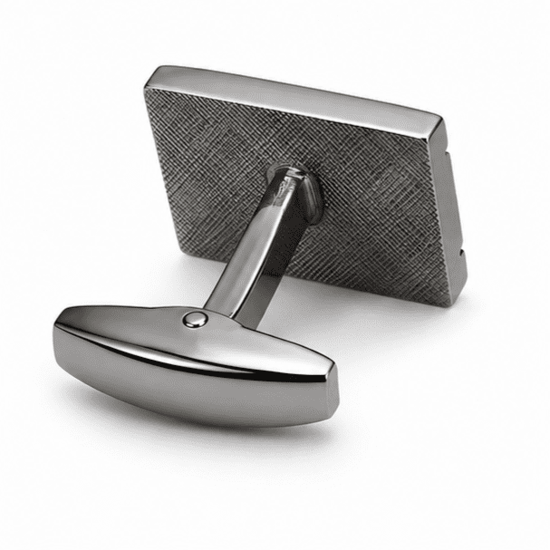 gunmetal cufflinks for men with crystal rectangular luxury designer design