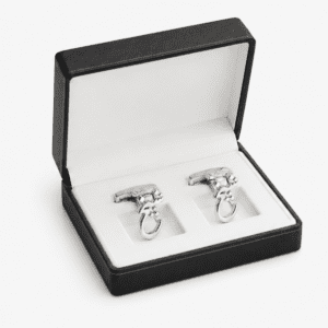 Sheikh caste premium silver cufflinks in luxury gift box Pakistan
