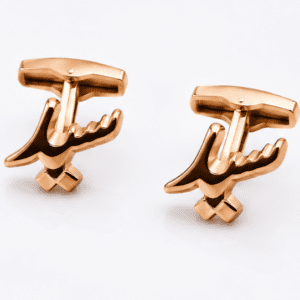 Premium Syed gold cufflinks for men with Arabic initial design