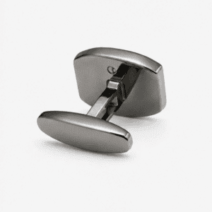 Rear Bullet Back Closure of Burgundy Gunmetal Premium Cufflinks