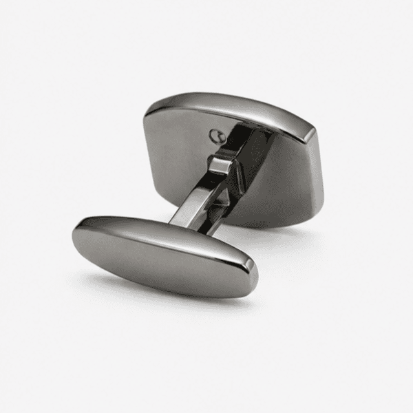 Rear Bullet Back Closure of Burgundy Gunmetal Premium Cufflinks