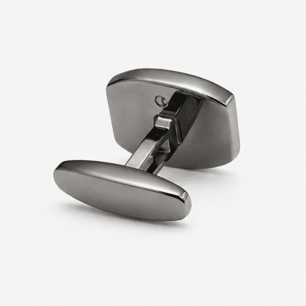 Rear Bullet Back Closure of Burgundy Gunmetal Premium Cufflinks