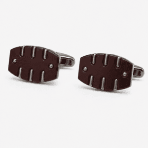 Pair of Burgundy Industrial Formal Cufflinks for Men's French Cuff Shirts